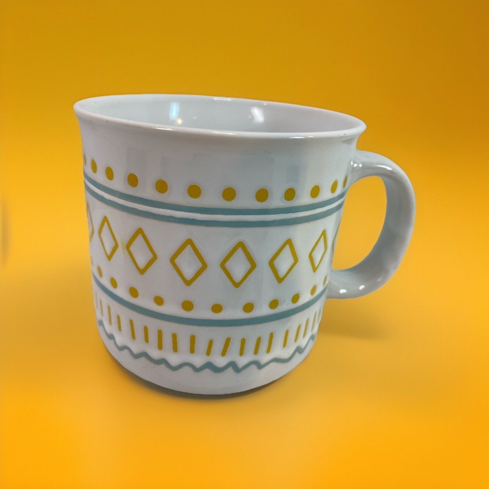 Eccolo Mug 16oz Art Design Cup Modern Coffee Tea Soup Ice Cream